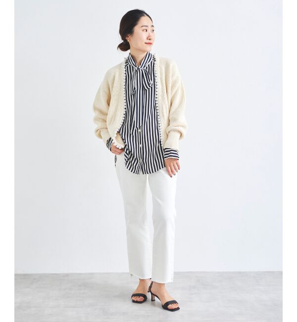 le.coeur blanc「パールツキアゼアミカーディガン」|カーディガン|