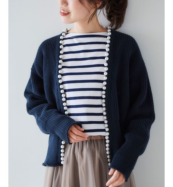 le.coeur blanc「パールツキアゼアミカーディガン」|カーディガン|