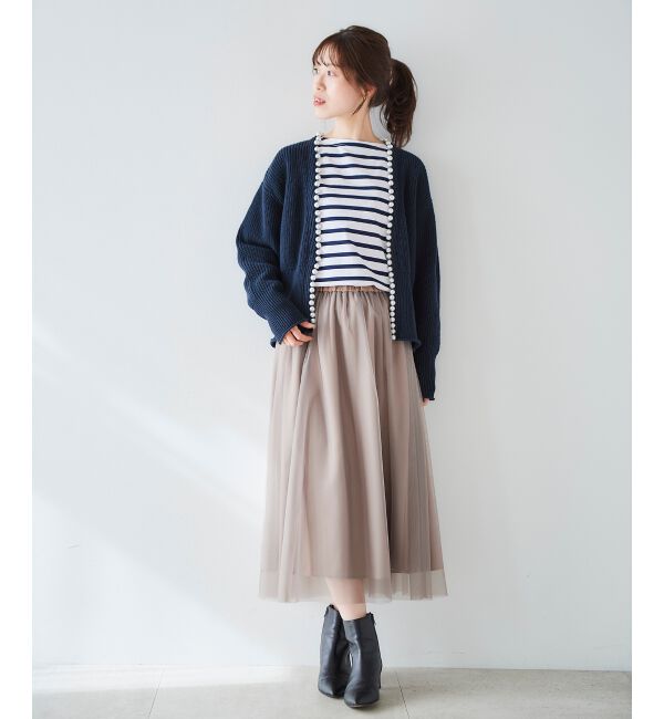 le.coeur blanc「パールツキアゼアミカーディガン」|カーディガン|