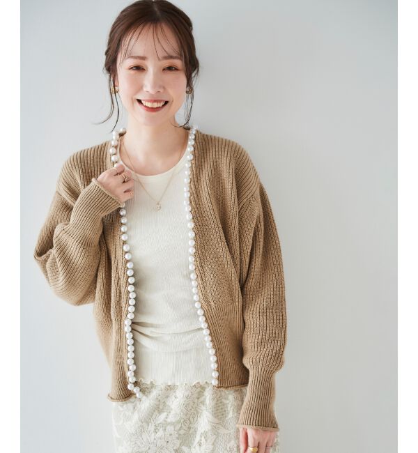 le.coeur blanc「パールツキアゼアミカーディガン」|カーディガン|