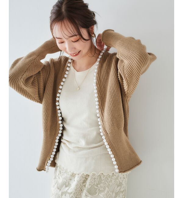 le.coeur blanc「パールツキアゼアミカーディガン」|カーディガン|
