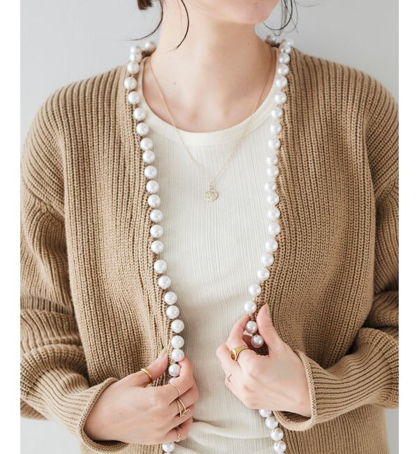 le.coeur blanc「パールツキアゼアミカーディガン」|カーディガン|