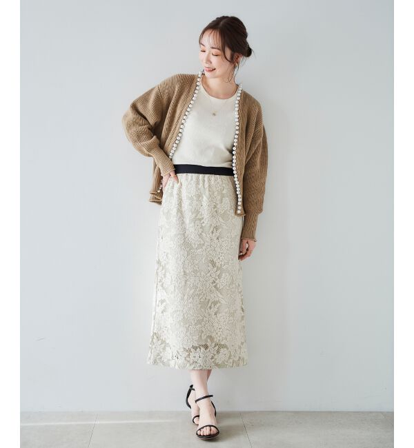 le.coeur blanc「パールツキアゼアミカーディガン」|カーディガン|