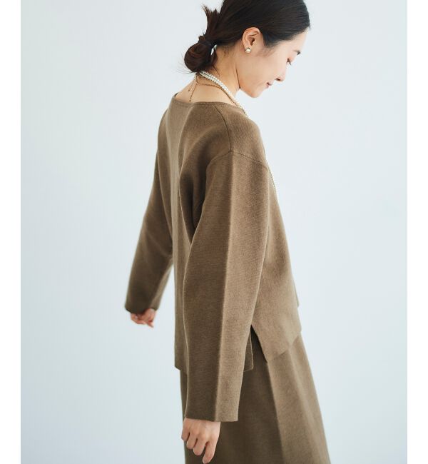 le.coeur blanc「ミラノリブVネックニット」|ニット・セーター|