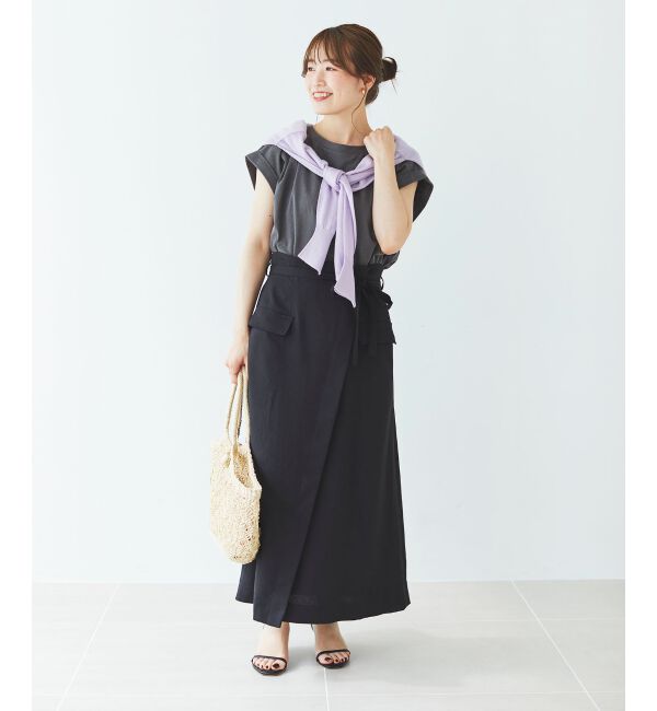 le.coeur blanc「《手洗い可能》シアーVネック7分袖カーディガン」|カーディガン|