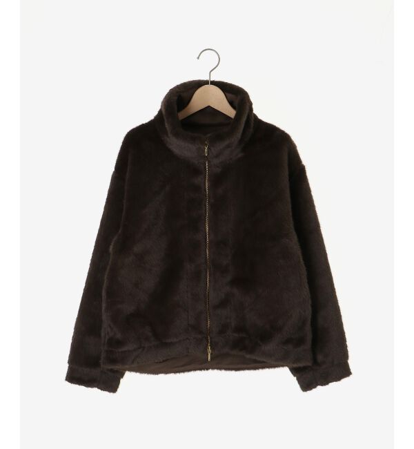  「ミンクタッチスタンドカラーファーブルゾン」|ブルゾン・スタジャン|