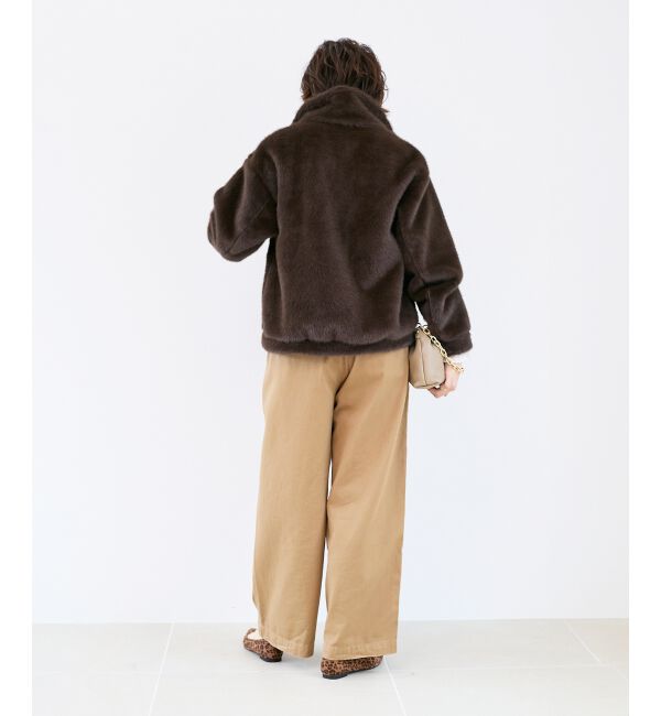  「ミンクタッチスタンドカラーファーブルゾン」|ブルゾン・スタジャン|