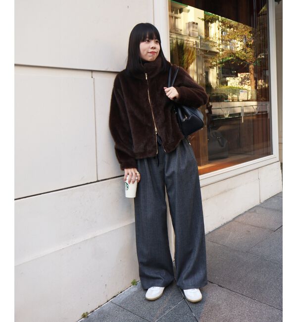  「ミンクタッチスタンドカラーファーブルゾン」|ブルゾン・スタジャン|