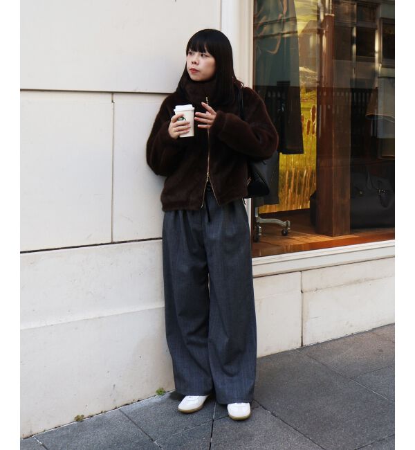  「ミンクタッチスタンドカラーファーブルゾン」|ブルゾン・スタジャン|