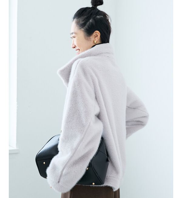  「ミンクタッチスタンドカラーファーブルゾン」|ブルゾン・スタジャン|