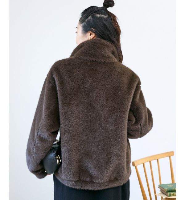  「ミンクタッチスタンドカラーファーブルゾン」|ブルゾン・スタジャン|