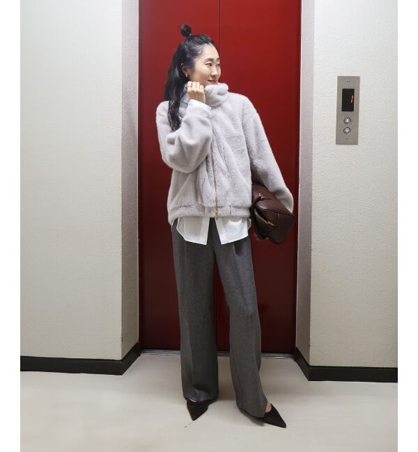  「ミンクタッチスタンドカラーファーブルゾン」|ブルゾン・スタジャン|