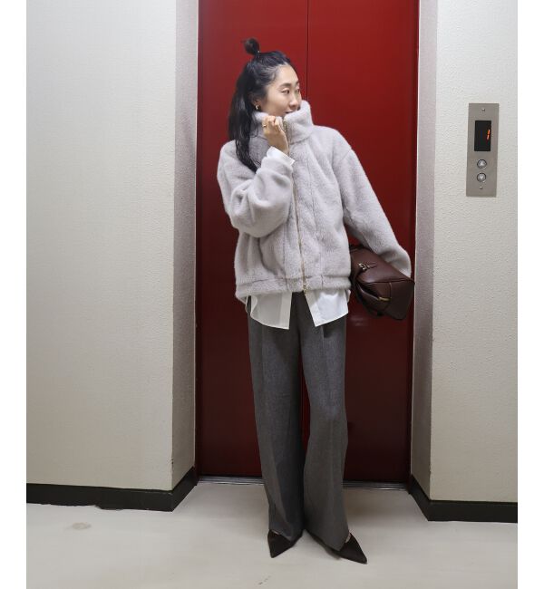  「ミンクタッチスタンドカラーファーブルゾン」|ブルゾン・スタジャン|