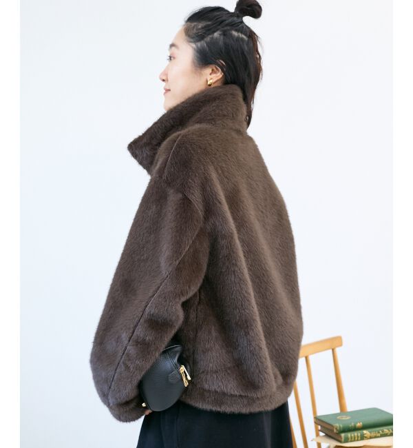  「ミンクタッチスタンドカラーファーブルゾン」|ブルゾン・スタジャン|