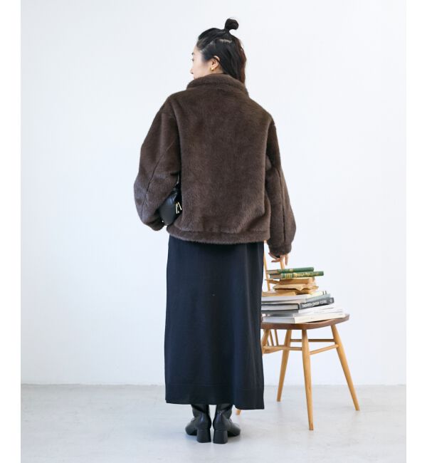  「ミンクタッチスタンドカラーファーブルゾン」|ブルゾン・スタジャン|