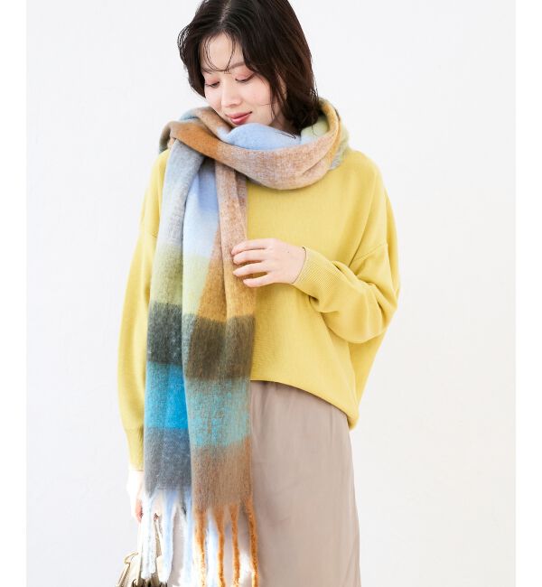  「《手洗い可能》マルチチェックストール」|ストール|