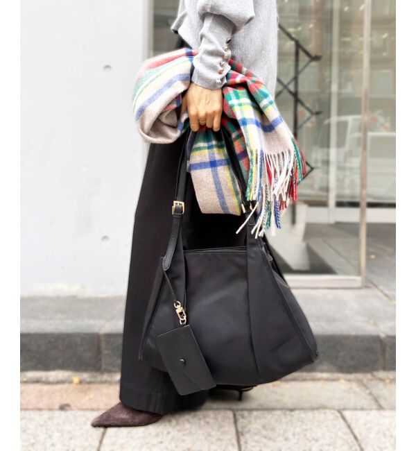  「ベルトハンドルナイロンショルダー」|トートバッグ|ブラック