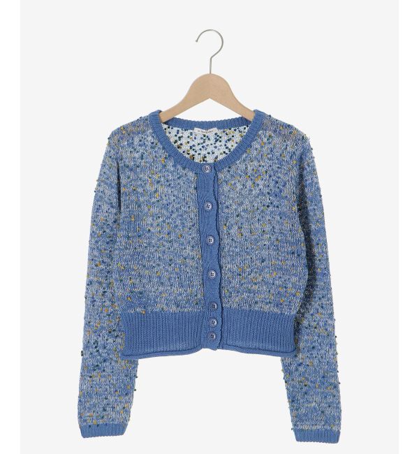  「《WEB限定アイテム》pomponヤーンニットカーディガン」|カーディガン|