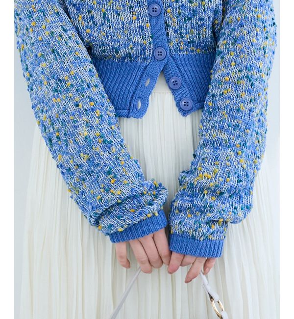  「《WEB限定アイテム》pomponヤーンニットカーディガン」|カーディガン|