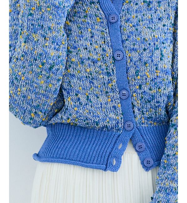  「《WEB限定アイテム》pomponヤーンニットカーディガン」|カーディガン|