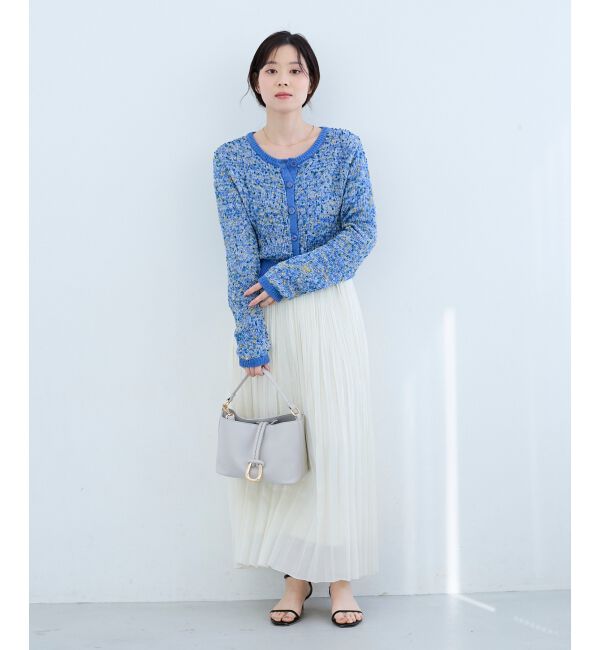  「《WEB限定アイテム》pomponヤーンニットカーディガン」|カーディガン|