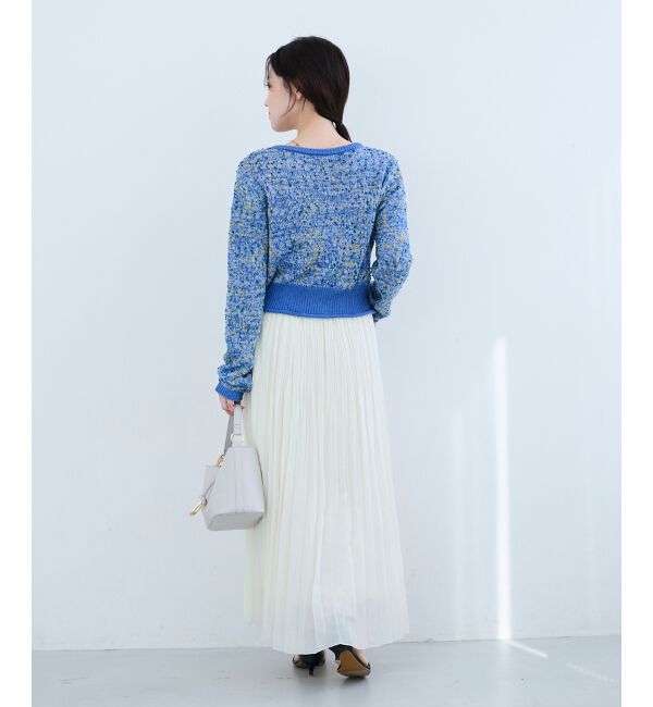  「《WEB限定アイテム》pomponヤーンニットカーディガン」|カーディガン|