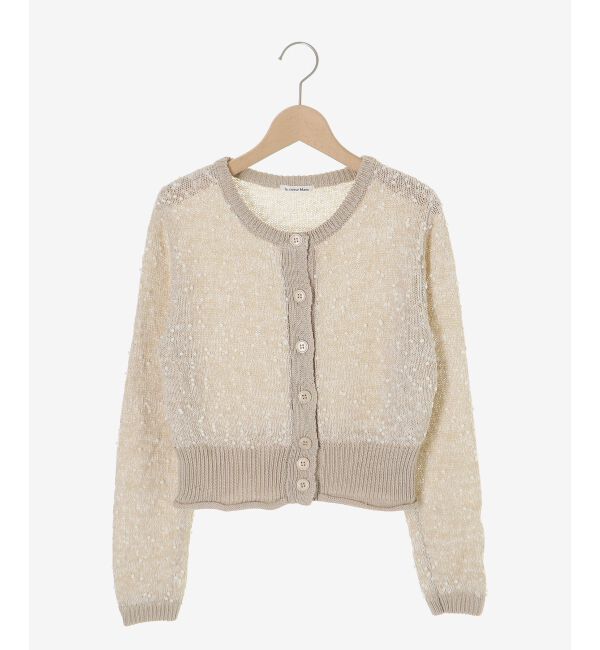  「《WEB限定アイテム》pomponヤーンニットカーディガン」|カーディガン|