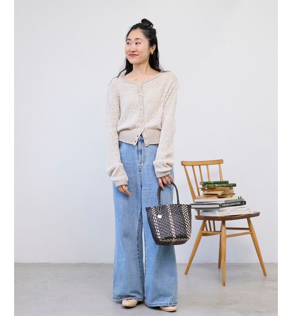  「《WEB限定アイテム》pomponヤーンニットカーディガン」|カーディガン|