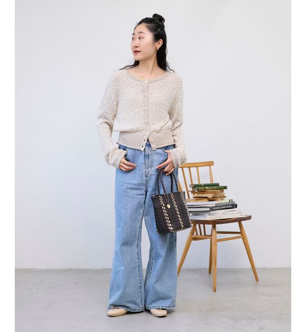  「《WEB限定アイテム》pomponヤーンニットカーディガン」|カーディガン|