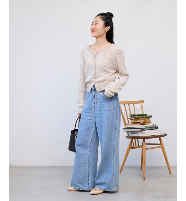  「《WEB限定アイテム》pomponヤーンニットカーディガン」|カーディガン|