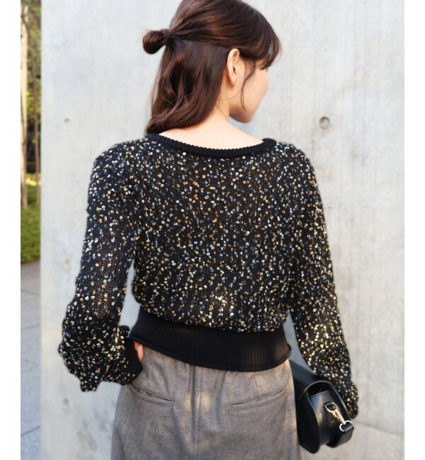  「《WEB限定アイテム》pomponヤーンニットカーディガン」|カーディガン|