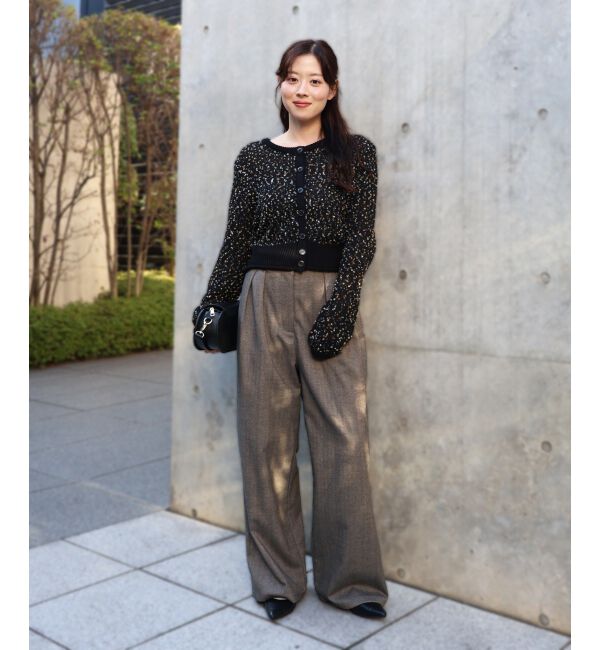  「《WEB限定アイテム》pomponヤーンニットカーディガン」|カーディガン|