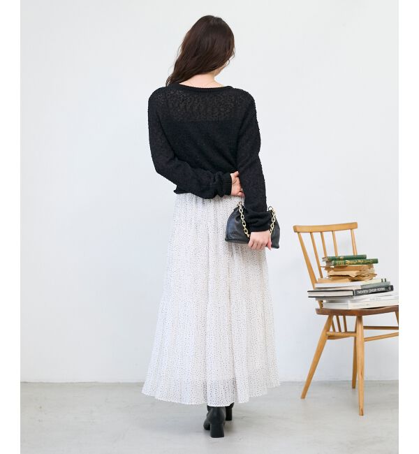  「《WEB限定アイテム》pomponヤーンニットカーディガン」|カーディガン|