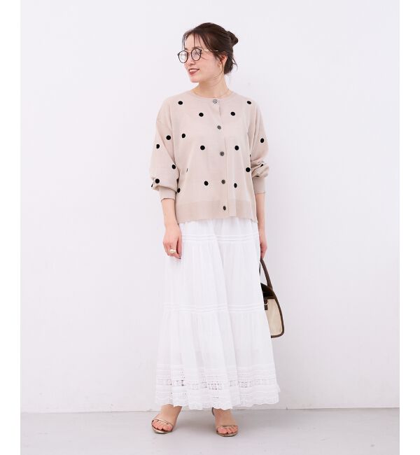  「シアードットフロッキークルーカーデ」|カーディガン|