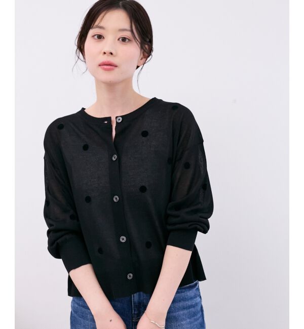  「シアードットフロッキークルーカーデ」|カーディガン|