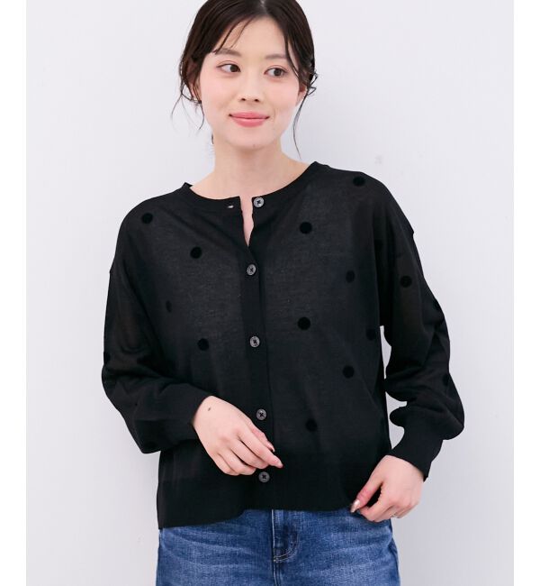  「シアードットフロッキークルーカーデ」|カーディガン|