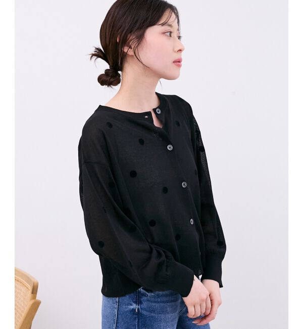  「シアードットフロッキークルーカーデ」|カーディガン|