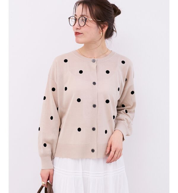  「シアードットフロッキークルーカーデ」|カーディガン|