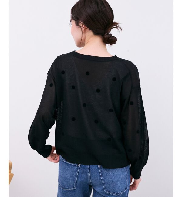  「シアードットフロッキークルーカーデ」|カーディガン|