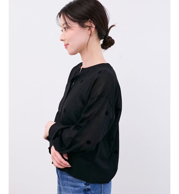  「シアードットフロッキークルーカーデ」|カーディガン|