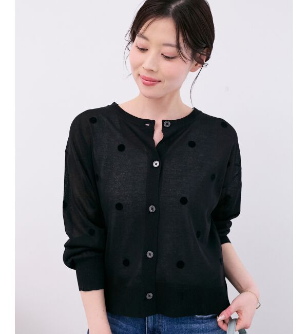 「シアードットフロッキークルーカーデ」|カーディガン|