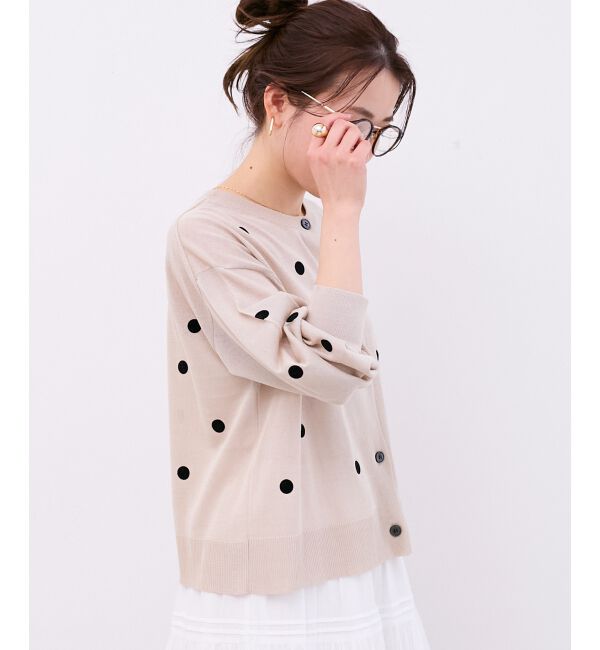  「シアードットフロッキークルーカーデ」|カーディガン|