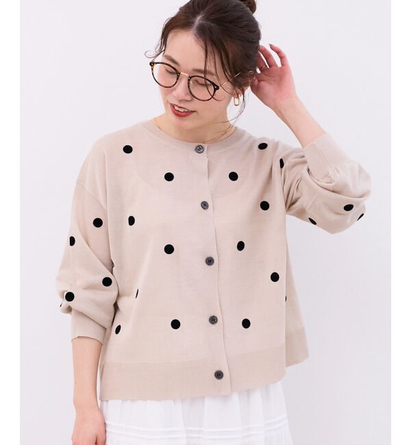  「シアードットフロッキークルーカーデ」|カーディガン|