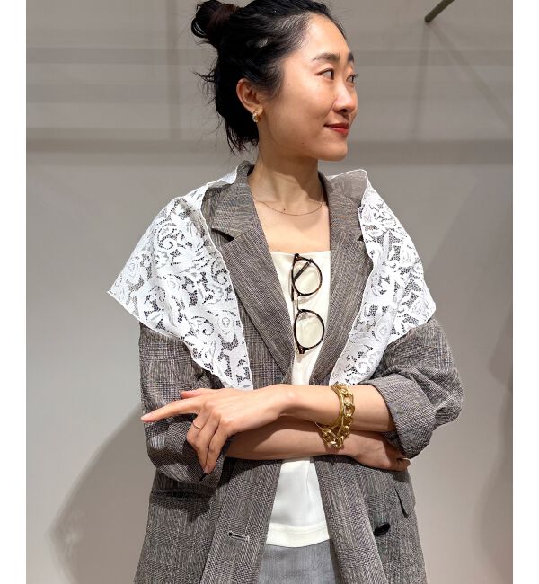  「フラワーレース三角ストール」|ストール|