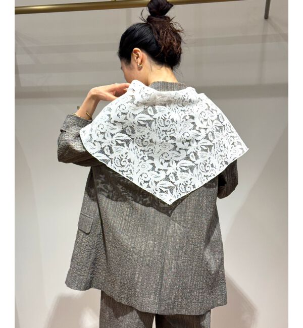  「フラワーレース三角ストール」|ストール|