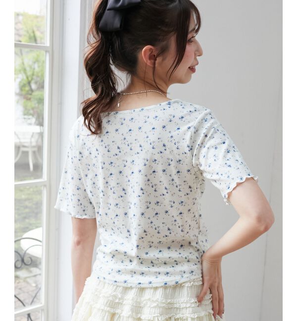  「キャミレイヤードライク半袖トップス」|Tシャツ・カットソー|