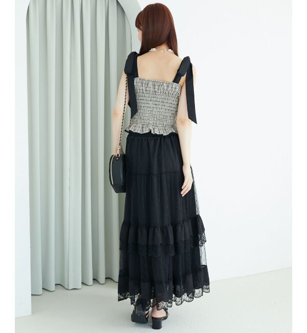  「配色肩リボンビスチェ」|キャミソール|