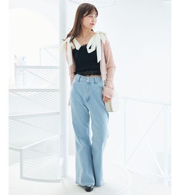  「配色肩リボンビスチェ」|キャミソール|