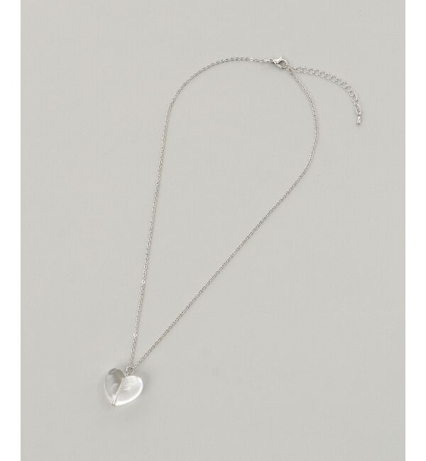  「クリアハートモチーフネックレス」|ネックレス|