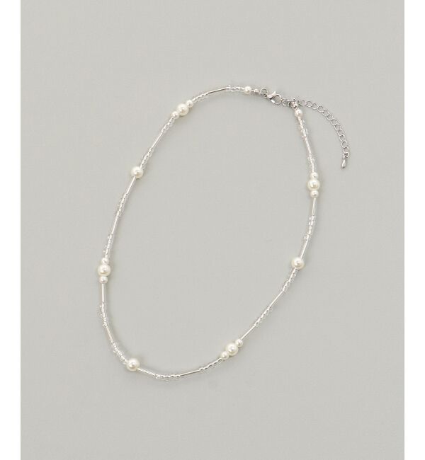  「クリアハートモチーフネックレス」|ネックレス|